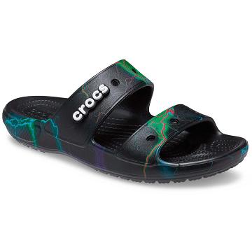 Crocs Classic Out of this World Men's Sandals Black | Australia 1238HAPK